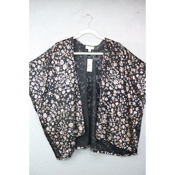 Loft Outlet Velvet Burnout Open Front Cardigan- XS/S-New with Tags-Whimsigoth - Picture 1 of 10